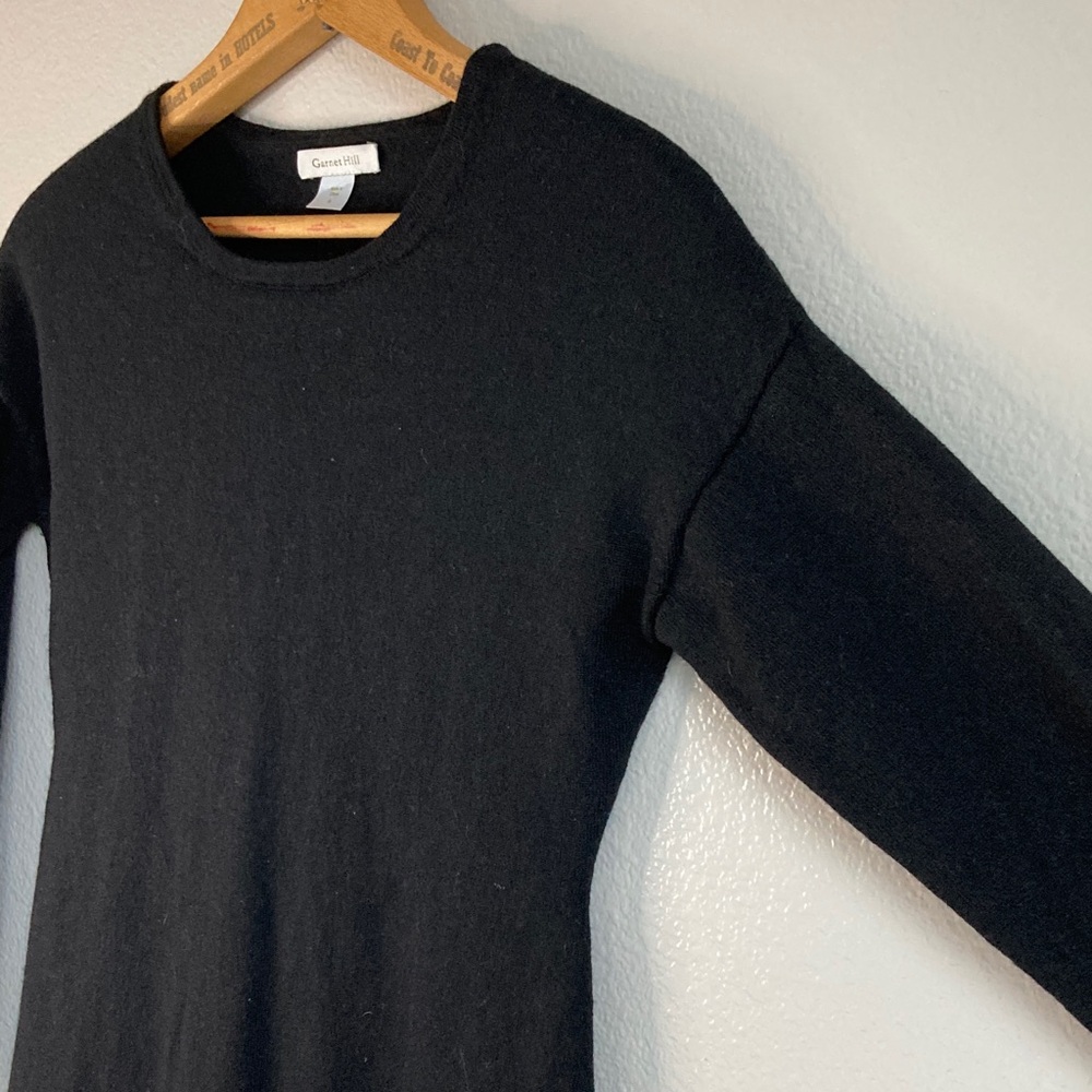 Garnet Hill 100% Merino Wool Sweater Dress Minimalist Quiet Luxury Travel sz S